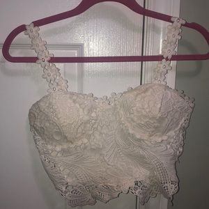 White lace bralette